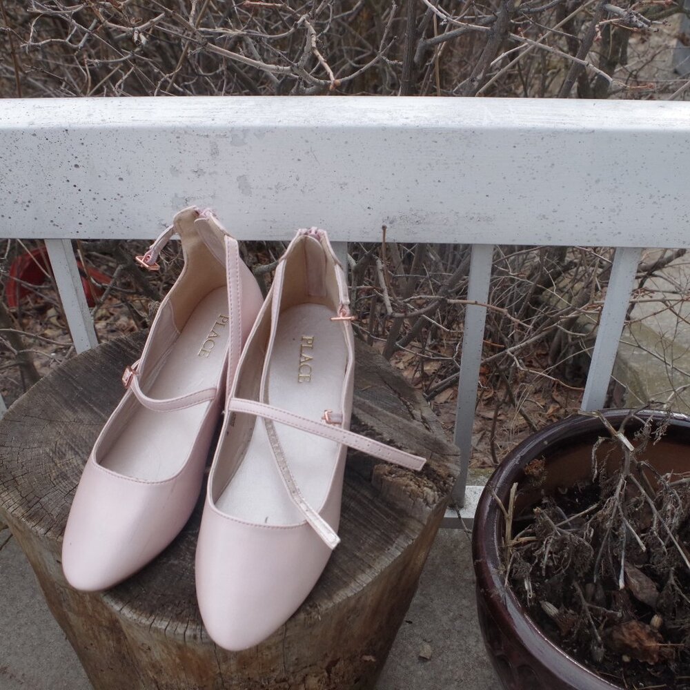 Pink Girls Sling Back Flat Shoes